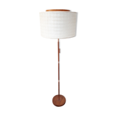Scandinavian copper and teak floor lamp