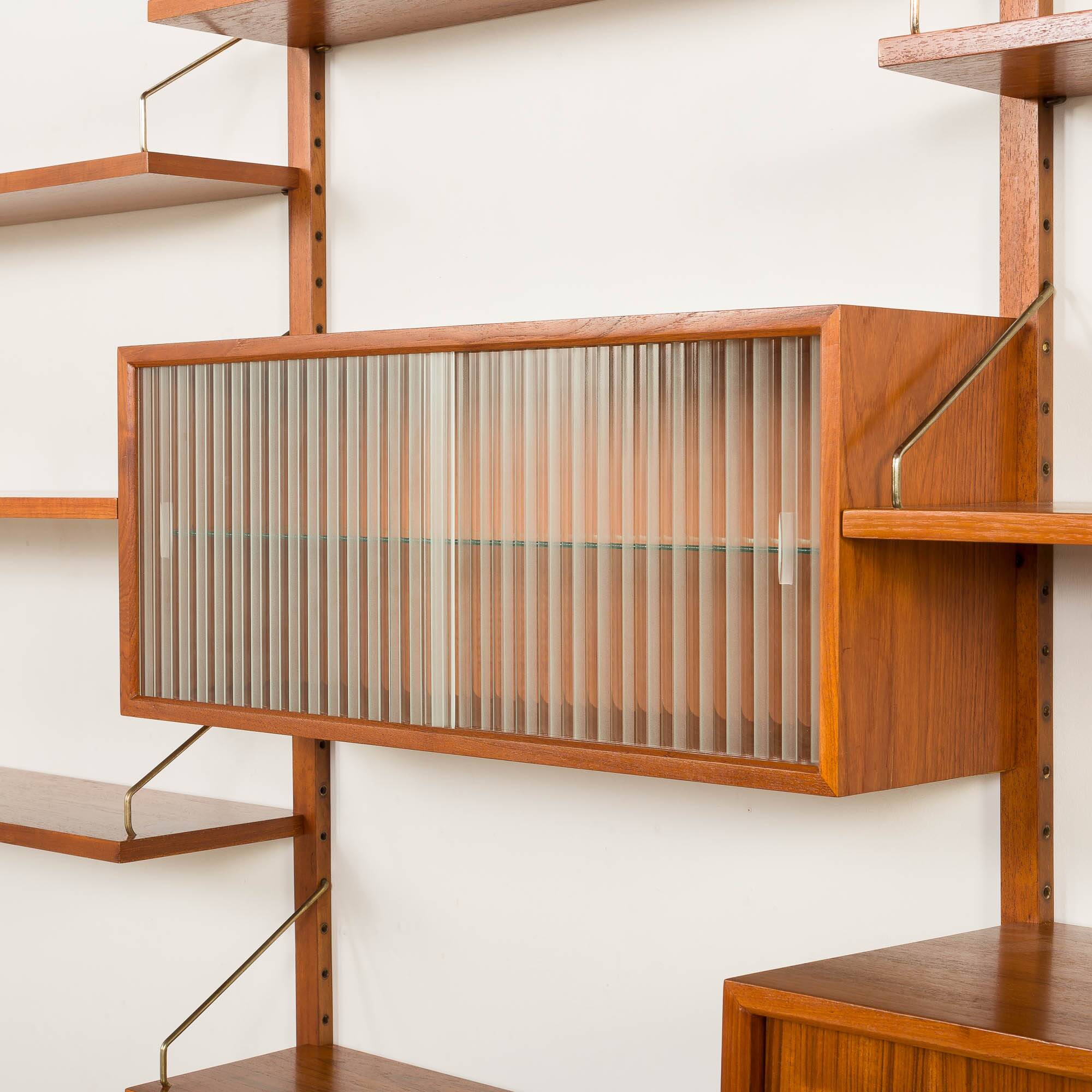 Poul Cadovius 4 bay teak Wall unit, 1960s
