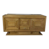Brutalist Art Deco oak sideboard in the style of Charles Dudouyt / Gaston Poisson