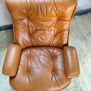 Fauteuil cuir Michel Cadestin pour Airbone