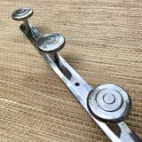 Chrome wall coat rack with 4 hooks, 40s-50s