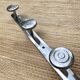 Chrome wall coat rack with 4 hooks, 40s-50s