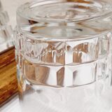 Pair of whisky glasses chiseled glass