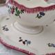 Gravy boat on frame Gien France Lorraine model