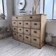 1950s pine workshop cabinet with drawers