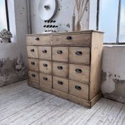 Meuble de métier pin à tiroirs 1950