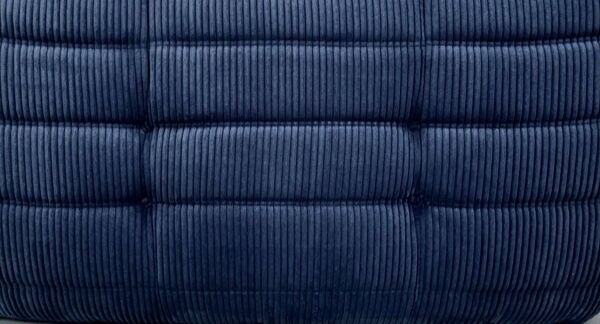 Canapé 2 places Togo en velours côtelé bleu attribué à Michel Ducaroy pour Ligne Roset, années 1970