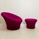 Mushroom swivel armchair with footrest by Pierre Paulin, Artifort Edition