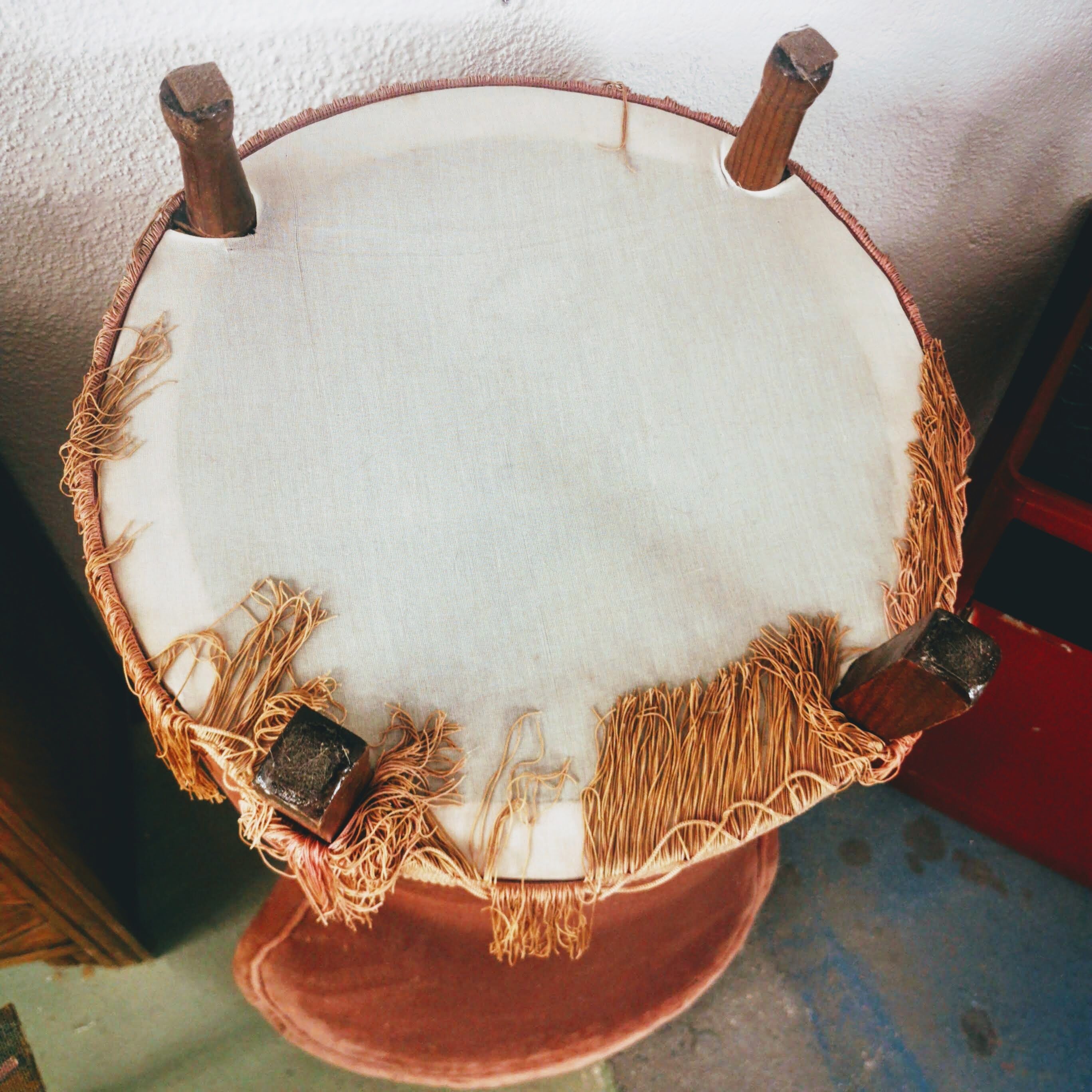 Fringed Velvet Pink Heater