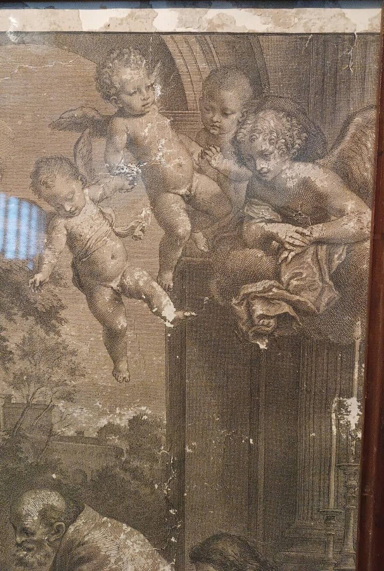 Jacob Frey, biblical scene, engraving, 18th century