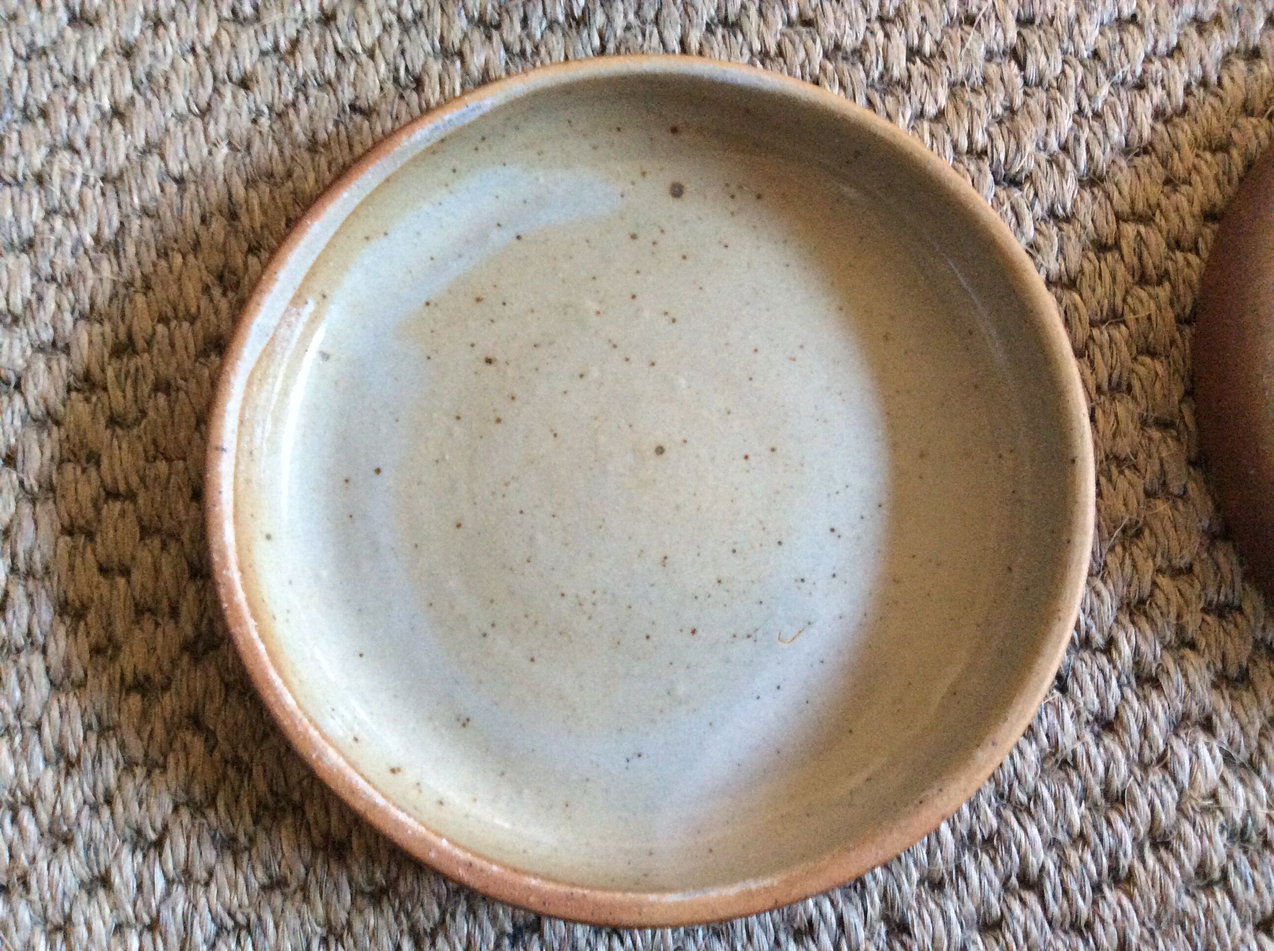 Series of 4 stoneware plates