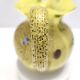 Postmodern Yellow Opaline Hand Blown Glass Jug with Murrines and Silver Flakes