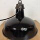 Industrial Black Enamel Factory Lamp with Cast Iron Top, 1950s