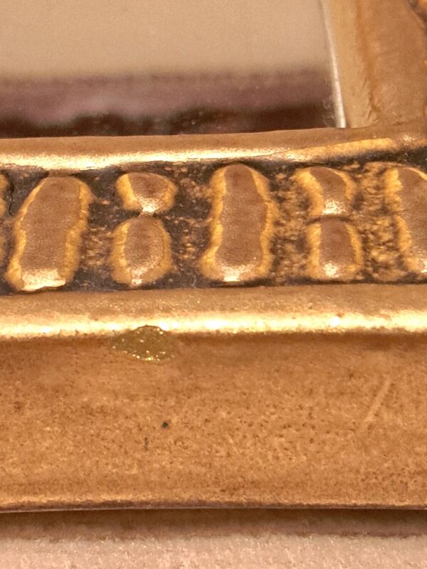 Miroir François Lembo en céramique doré