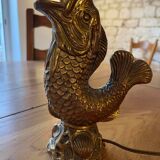 Bronze fish lamp base