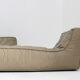 Vintage modular green leather sofa by Verzelloni Italy 1990s