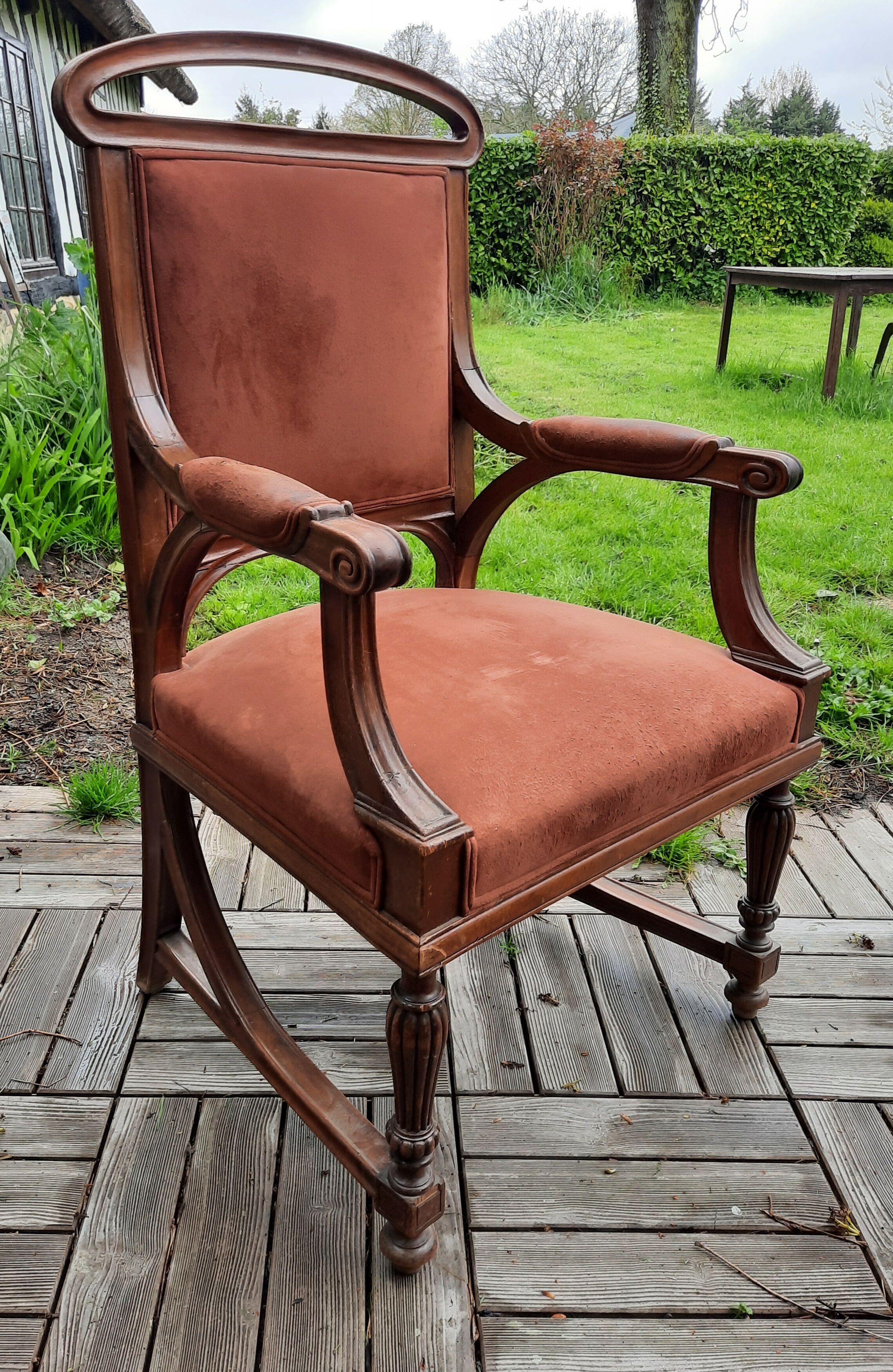 Art Nouveau armchair