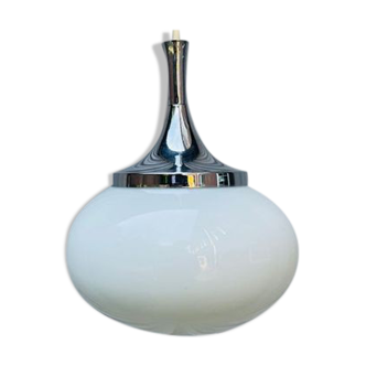 Vintage drop lamp suspension 1960s chrome Leuchen