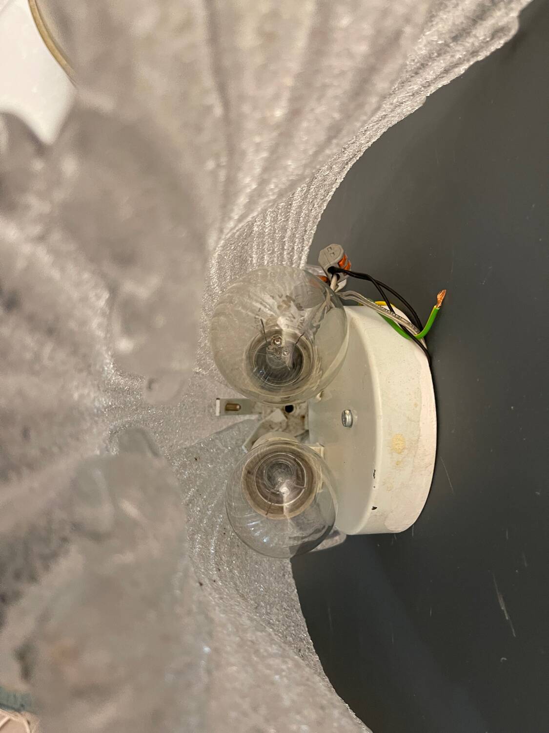 Large Venetian Murano Glass Sconces, 1980s Set of 2