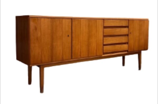 Enfilade scandinave vintage en teck, enfilade danoise
