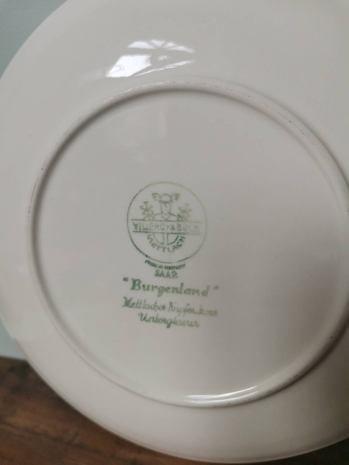 Set of 2 vintage Villeroy and Boch Burgenland plates with blue flower pattern