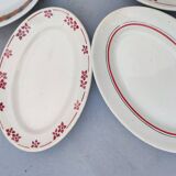 Set of 6 old earthenware dishes
