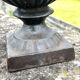 Iron garden urn planter, Antique French cast iron classical campana va