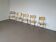 Anciennes chaises d'école empilables des années 1950