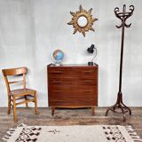 Commode en teck pieds compas 1960 vintage