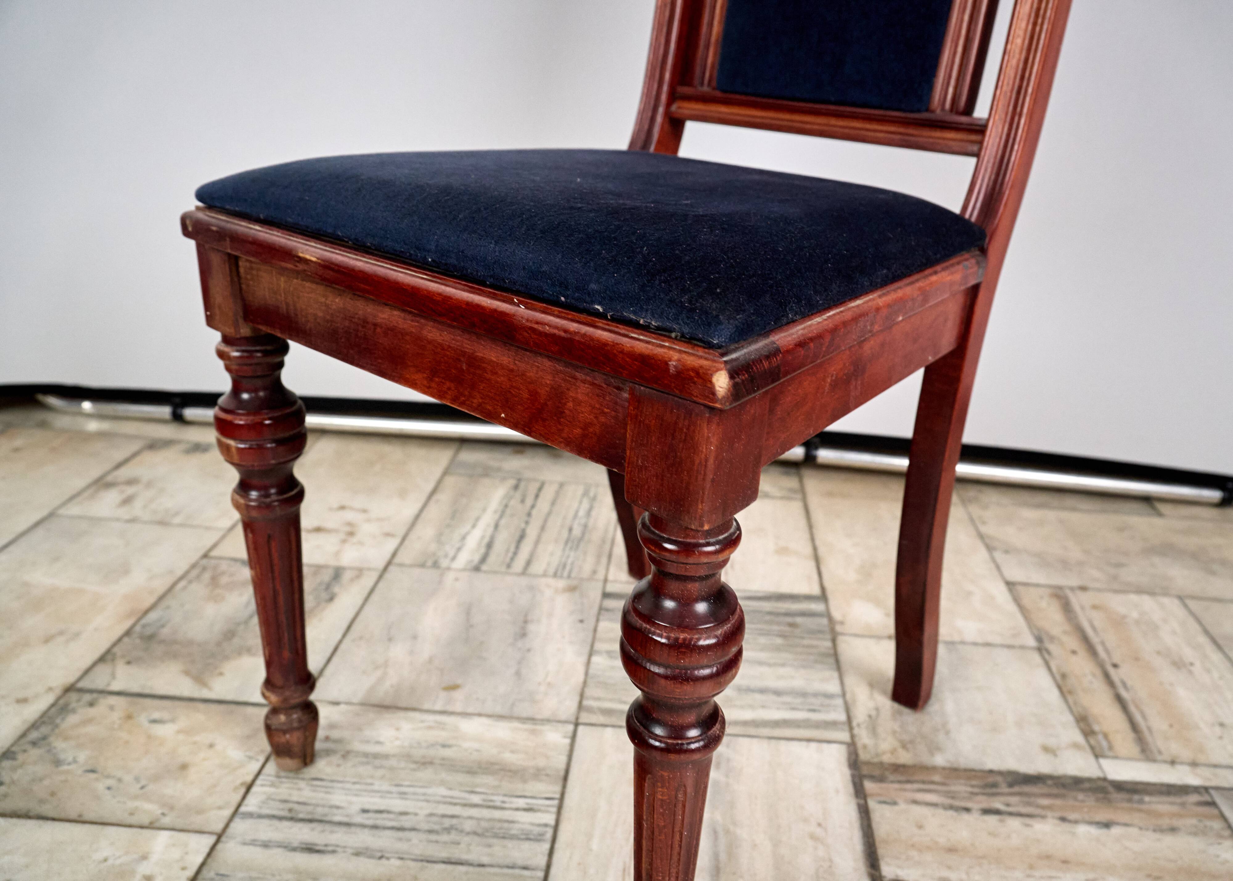 Set of 2 eclectic style chairs fameg radomsko, 1970s/80s