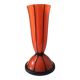 Beautiful orange art deco black glass vase