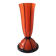 Beautiful orange art deco black glass vase