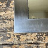 1970s space age steel mirror