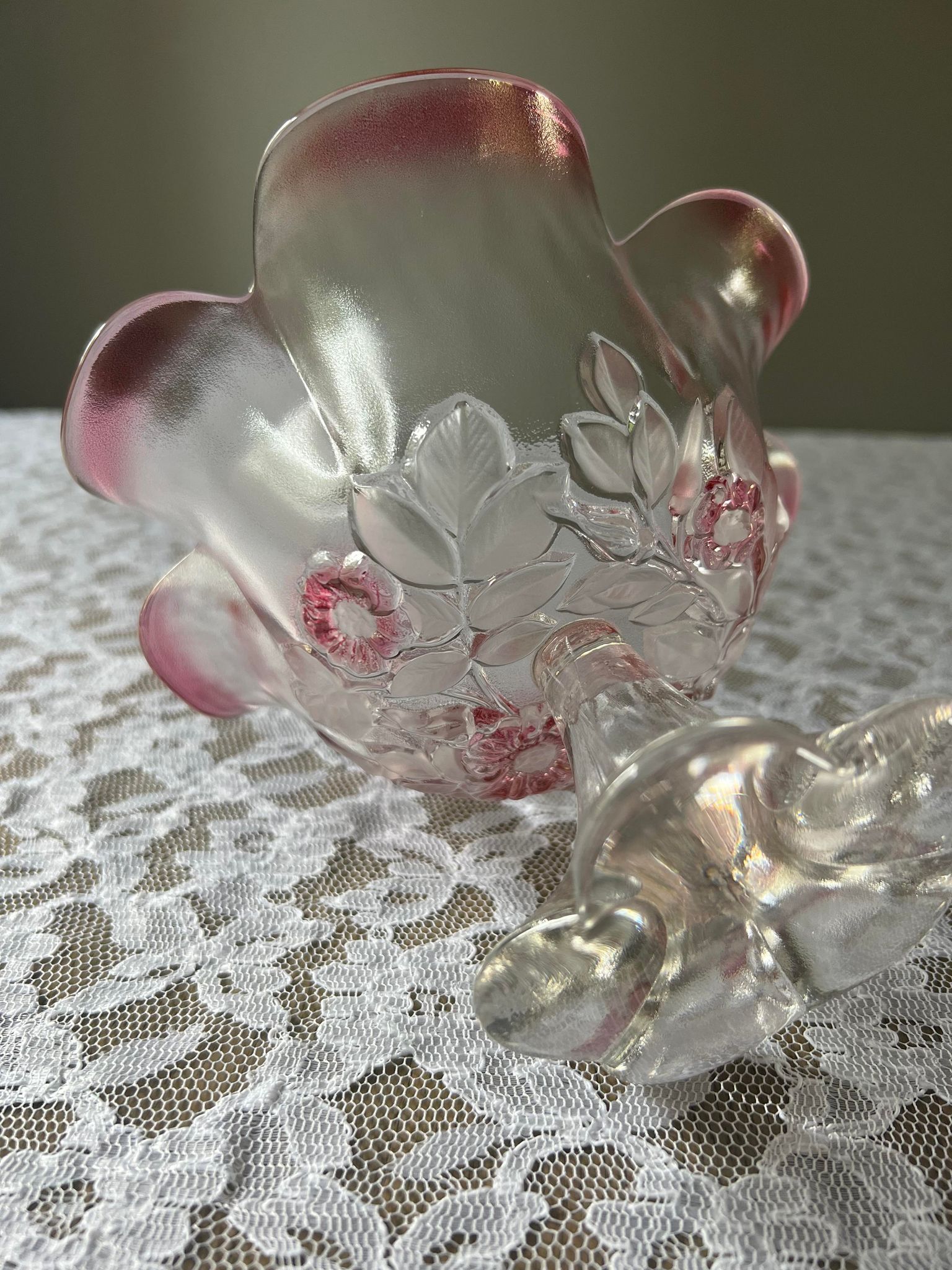 Empty glass cup pocket