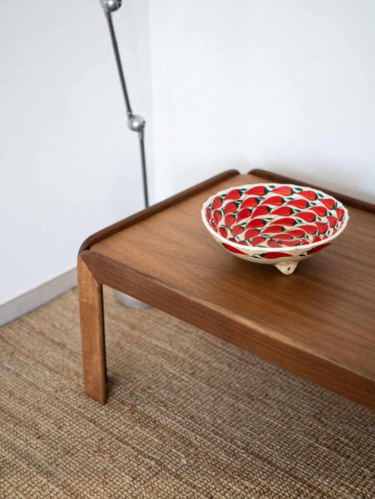Large Scandinavian teak coffee table