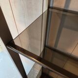 Stainless steel and smoked glass shelf