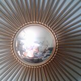 Large brass sun mirror diameter 71 cm