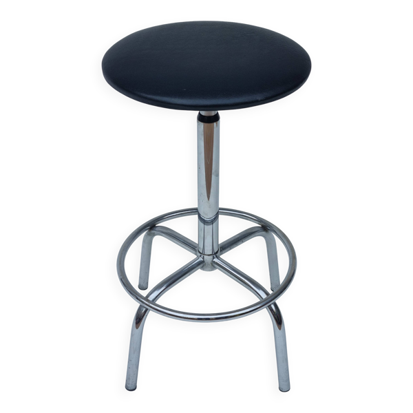 Tabouret vintage réglable chromé 56 cm — Beyit