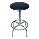 Vintage adjustable chrome stool 56 cm