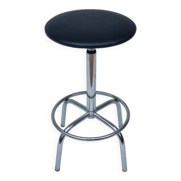 Tabouret vintage réglable chromé 56 cm