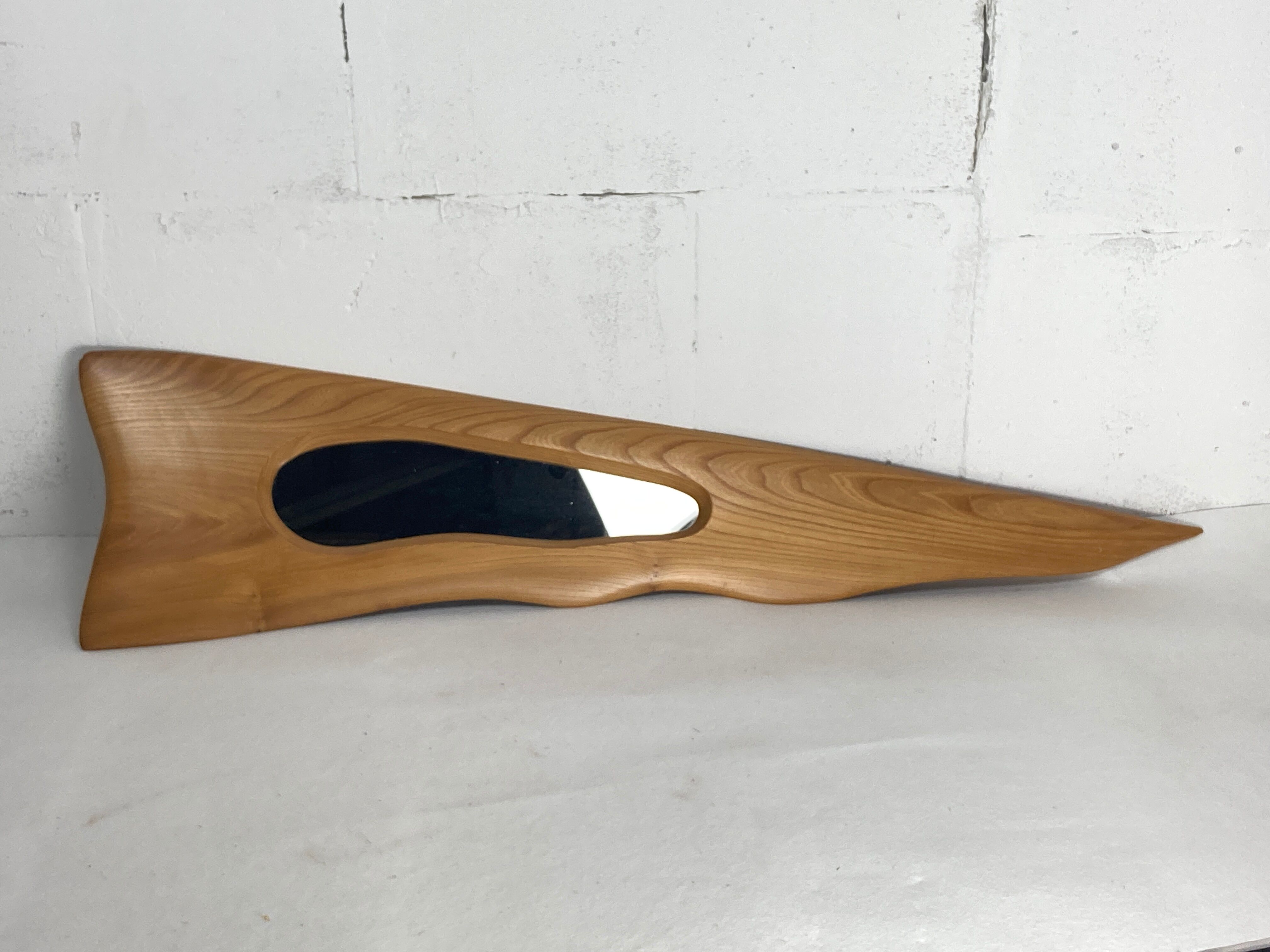 Freeform Irish elm mirror by Sheamus Malone 2001