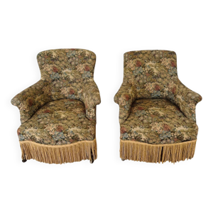 Paire de fauteuils crapaud,