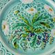 Lot of old majolica plates, flower décor, from Villeroy & Boch