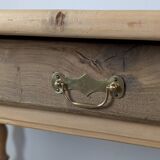 Raw wood farmhouse table