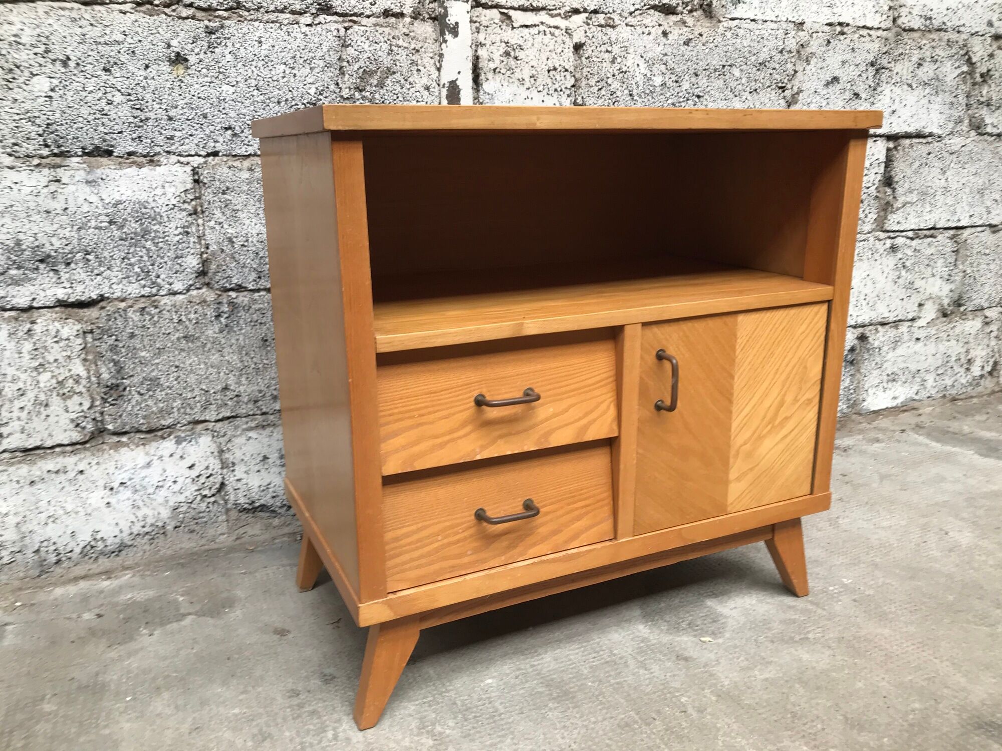 Vintage dresser, tv cabinet, Scandinavian, 1950, compass feet