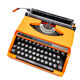 Machine à écrire silver reed 100 orange révisée ruban neuf
