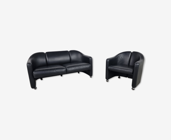 PS142 Easychair and two seater sofa by Eugenio Gerlio for Tecno, 1970s