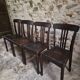 Set of 4 antique French bistro chairs Stella, circa 1900–1920.