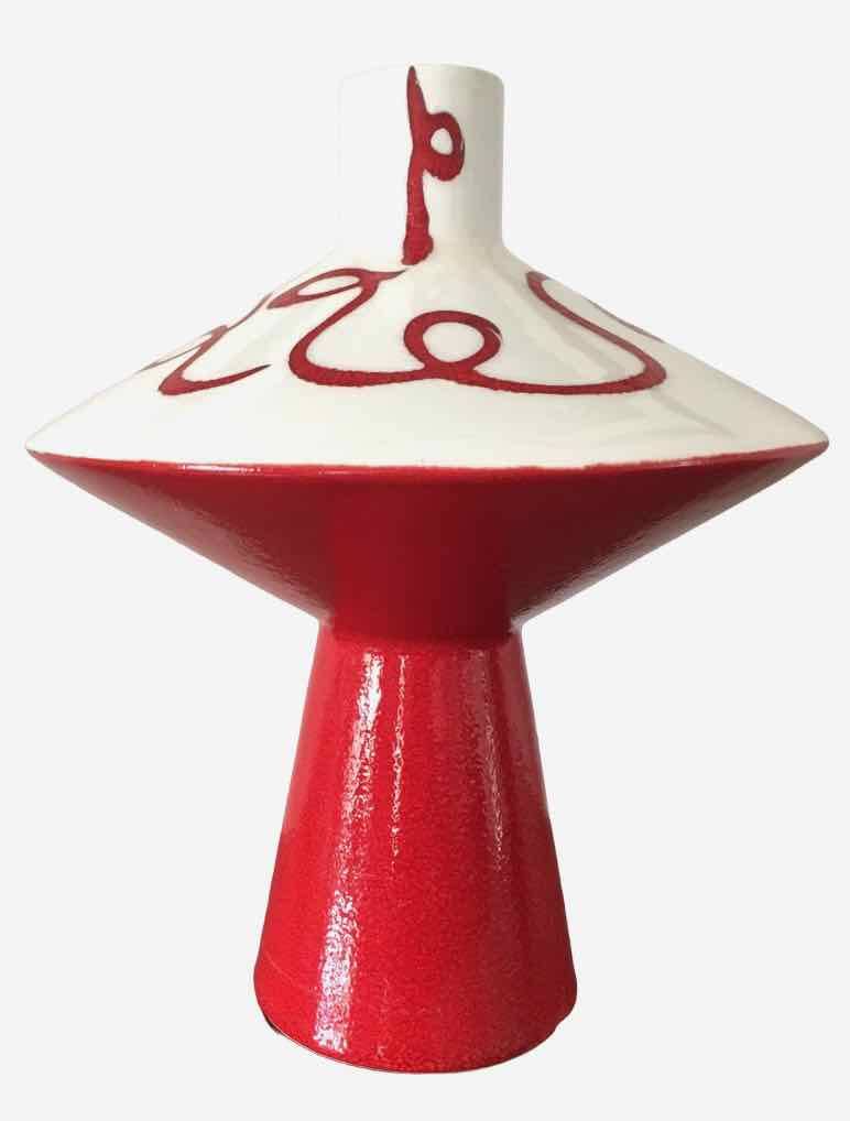 Italian design ceramic vase 1970