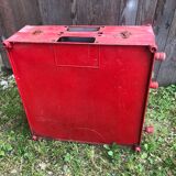 Old table football toy red metal + vintage wood players